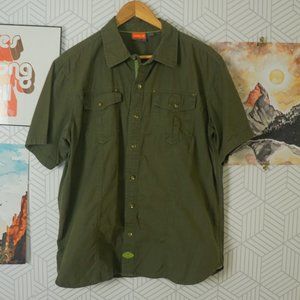 Merrelll Green button down short sleeve shirt